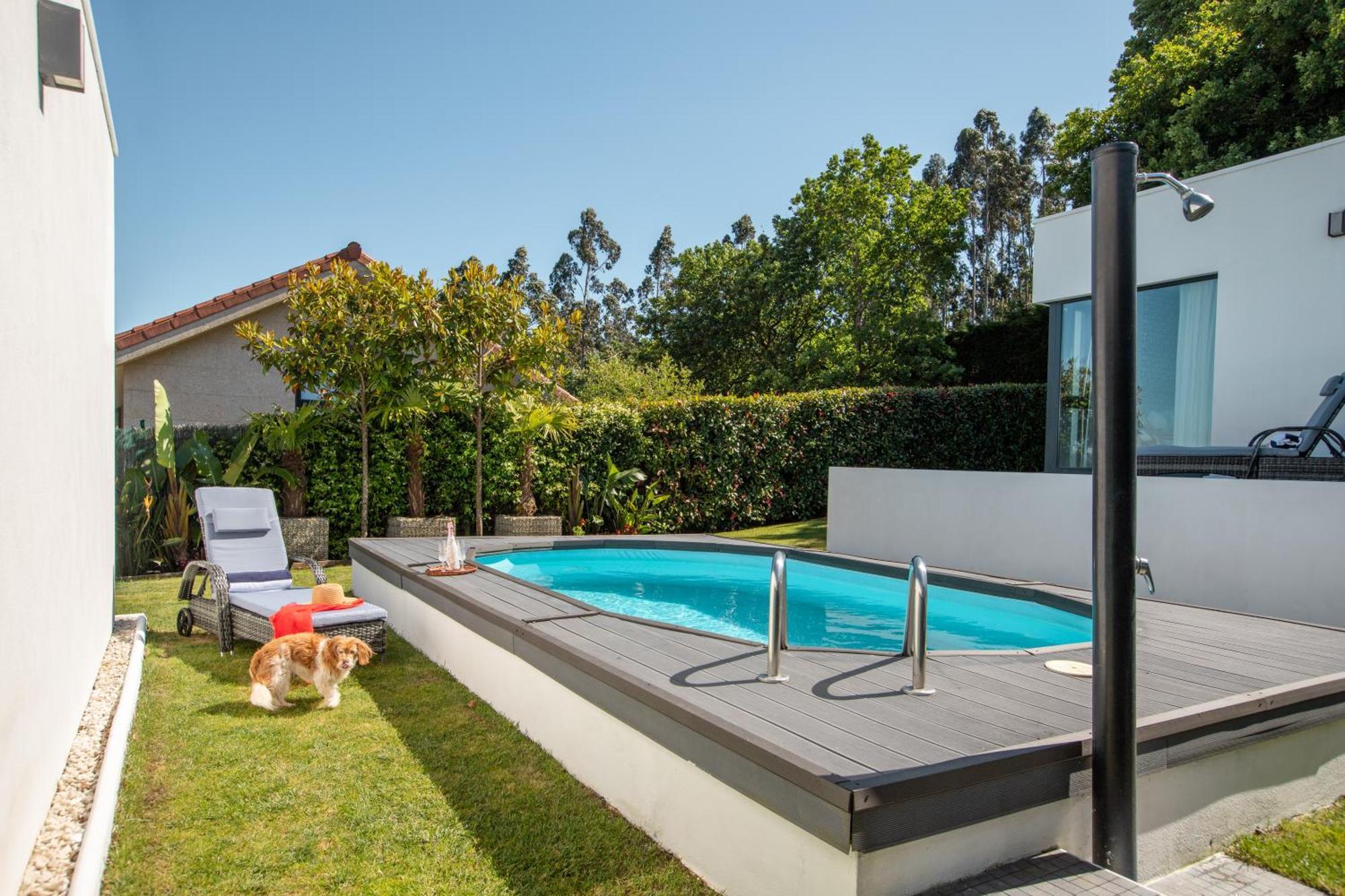 Villa con piscina y jardín, Santiago de Compostela Teo Exterior foto