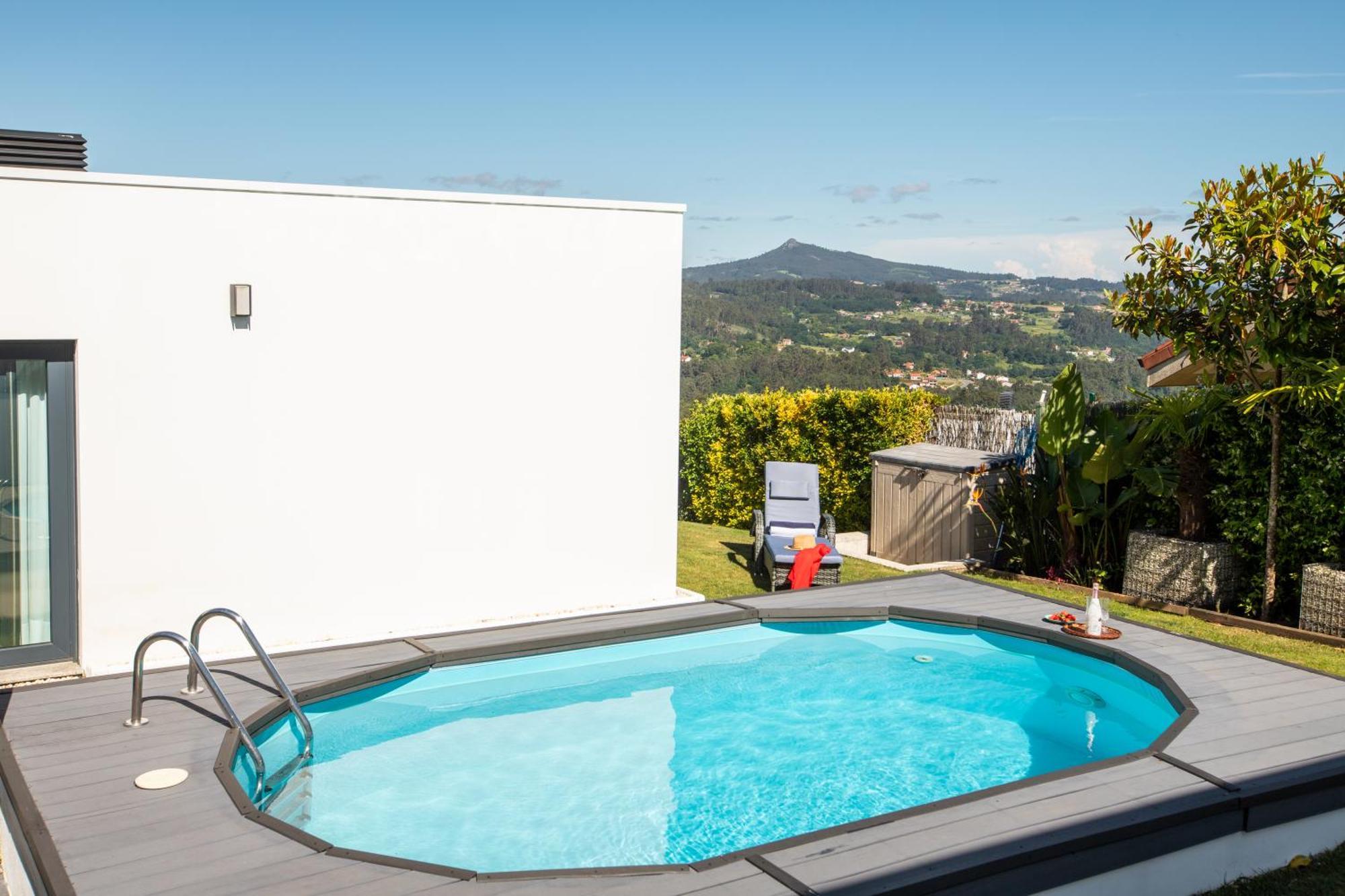 Villa con piscina y jardín, Santiago de Compostela Teo Exterior foto